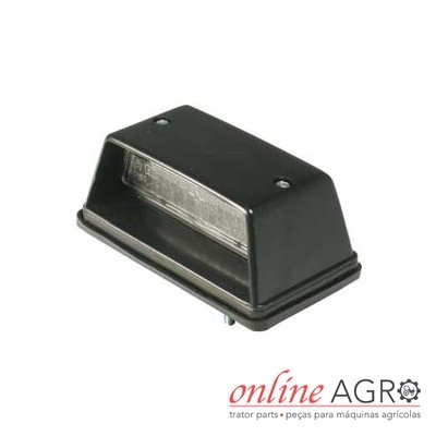Luz rectangular preta para máquina agrícola com lente transparente