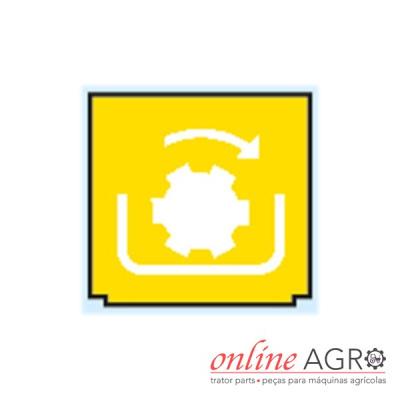 Logótipo online AGRO com ícone amarelo de engrenagem e seta