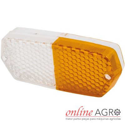 Refletor plástico branco e âmbar para máquinas agrícolas