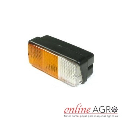 Luz retangular amarela e transparente para maquinaria agrícola