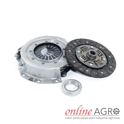 Conjunto de embraiagem para máquinas agrícolas em fundo branco com logo online AGRO.