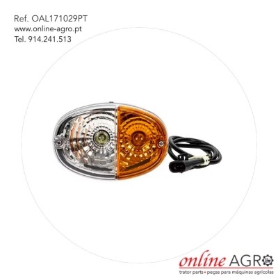 Luz de sinalização branca e âmbar para veículos agrícolas com cabo e conector