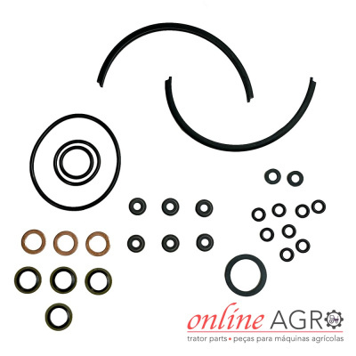 Conjunto de anéis e vedantes para máquinas agrícolas