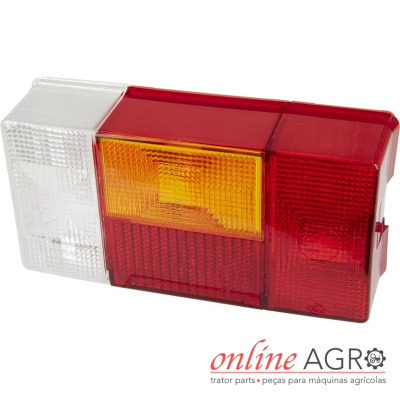 Farolim traseiro para máquina agrícola com lentes branco, amarelo e vermelho