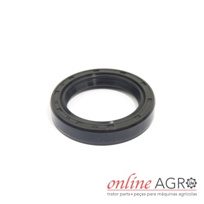 Vedante circular preto de borracha sobre fundo branco com logotipo online AGRO