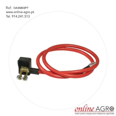 Cabo vermelho com conector de bateria e tampa preta