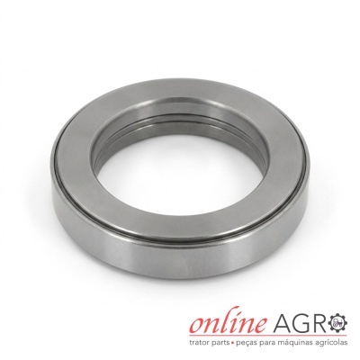 Rolamento metálico circular prateado e marca online AGRO com descrição