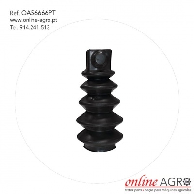 Peça em borracha preta cónica com ranhuras para máquinas agrícolas