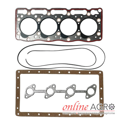 Conjunto de juntas metálicas e de cortiça para motor