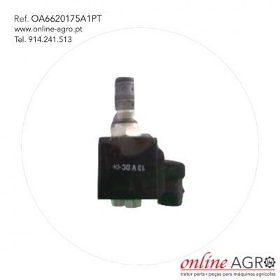 Bobine elétrica preta com inscrição 