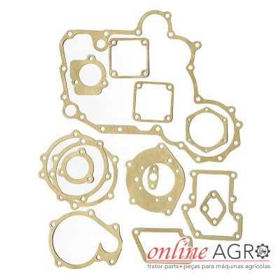 Conjunto de juntas para máquinas agrícolas em material castanho claro