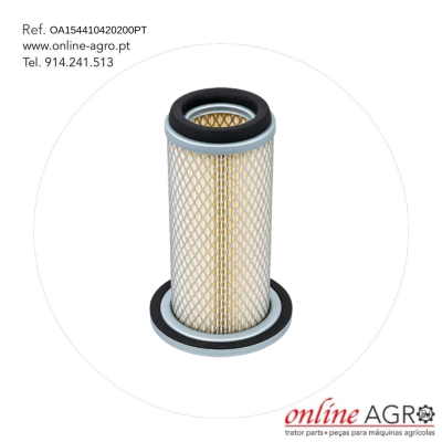 Filtro cylindrical metálico e papel filtrante para máquinas agrícolas