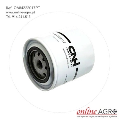 Filtro cilíndrico branco com texto CNH INDUSTRIAL