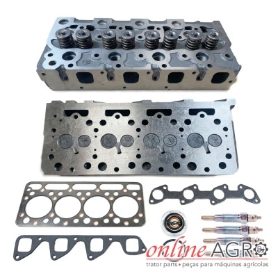Conjunto de peças metálicas para motor, incluindo cabeçote e juntas