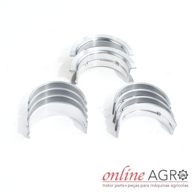 Conjunto de casquilhos metálicos prateados para máquinas agrícolas com logótipo online AGRO