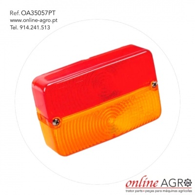 Luz traseira vermelha e amarela para tractor