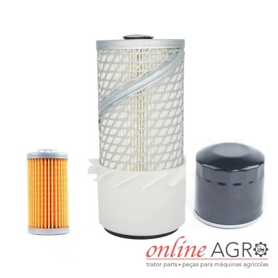 Conjunto de três filtros para máquinas agrícolas com logotipo online AGRO
