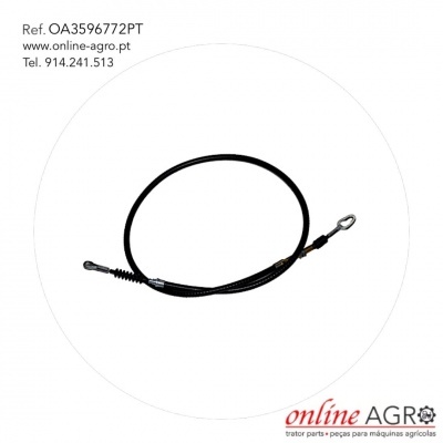 Cabo preto para maquinaria agrícola com extremidades metálicas