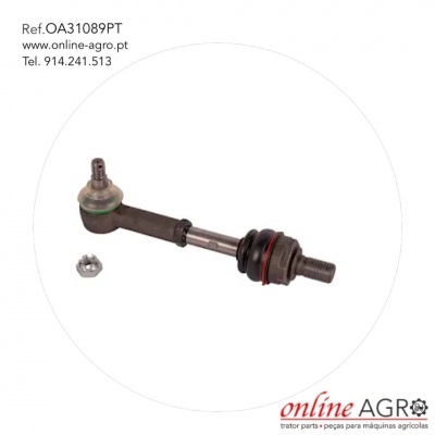 peça metálica agrícola com porca e texto informativo