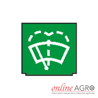 Ícone limpa para-brisas em fundo verde com texto onlineAGRO