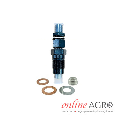 Conjunto de peças metálicas para máquinas agrícolas com logotipo online AGR no fundo