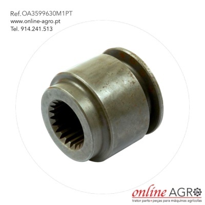 Peça metálica cilíndrica dentada para maquinaria agrícola