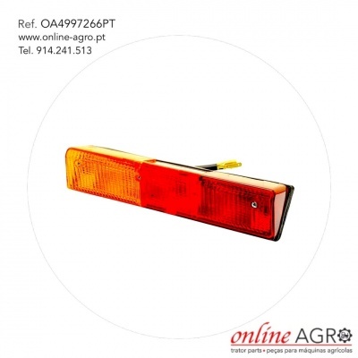 Farolim traseiro retangular com três secções de luz em plástico colorido para máquina agrícola
