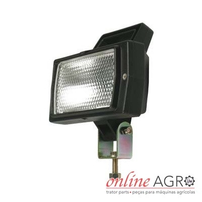 Refletor preto para máquinas agrícolas com lente texturizada