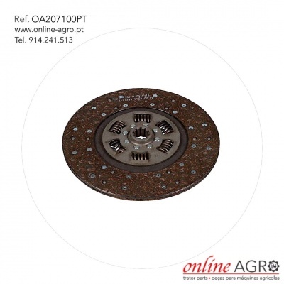 Disco de embraiagem metálico com molas no centro e material de fricção castanho