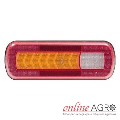 Luz traseira rectangular vermelha e amarela para máquina agrícola com logótipo online AGRO