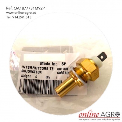 Sensor de temperatura dourado com etiqueta e embalagem plástica