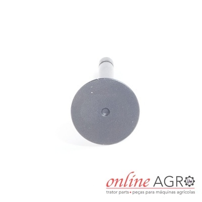 Peça metálica para máquina agrícola com base circular e haste cilíndrica