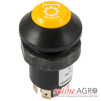botão interruptor preto e amarelo para máquinas agrícolas