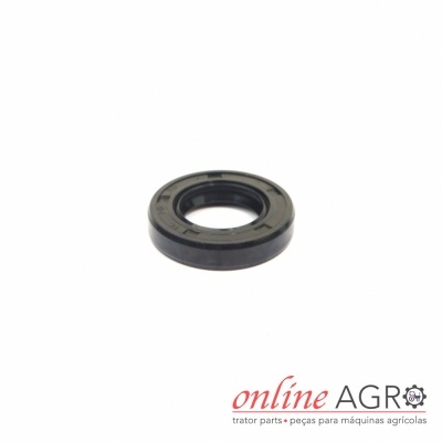 Anel de vedação preto circular em fundo branco com logo online AGRO