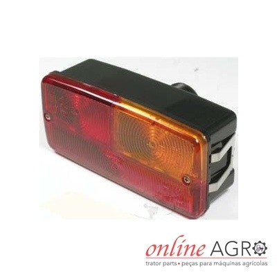 Luz traseira retangular vermelho e laranja para máquina agrícola com cartão online AGRO