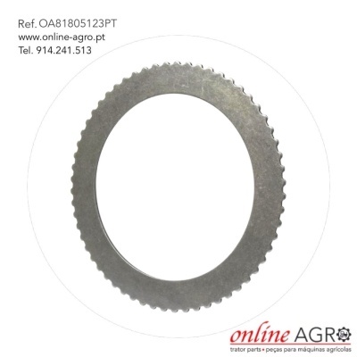 Anel metálico circular com borda dentada prateada