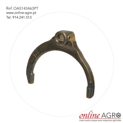 Peça metálica em forma de gancho com referência e informações de contacto da online AGRO