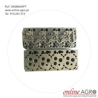 Duas cabeças de cilindro metálicas para motor agrícola