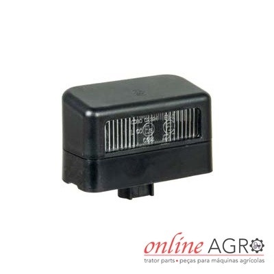 Sensor eletrônico preto com janela transparente e logótipo online AGRO.