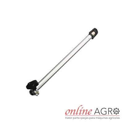 Barra metálica com extremidades pretas e logótipo online AGRO