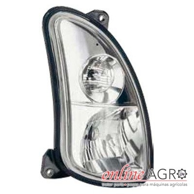 Farol de luz para máquina agrícola com vidro transparente e estrutura preta