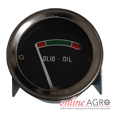 Medidor de óleo redondo com indicador e text OLIO - OIL