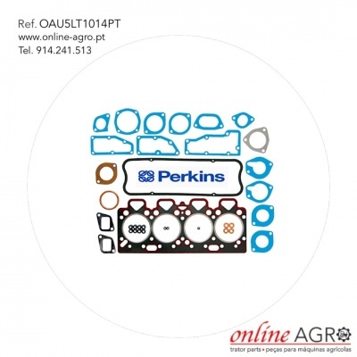 Conjunto de juntas para motor Perkins com texto de referência e contato