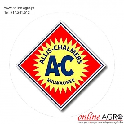 Logótipo Allis-Chalmers com informações de contacto da Online Agro