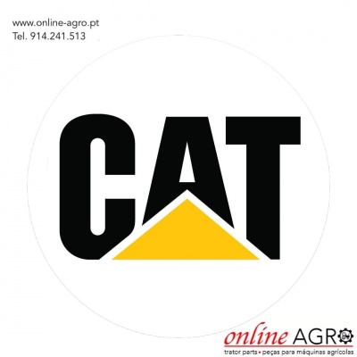 Logótipo CAT preto e amarelo num círculo branco