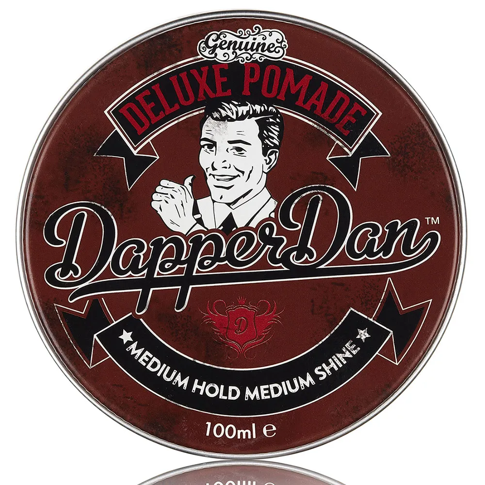 Frasco metálico redondo de pomada para cabelo Dapper Dan Deluxe Pomade