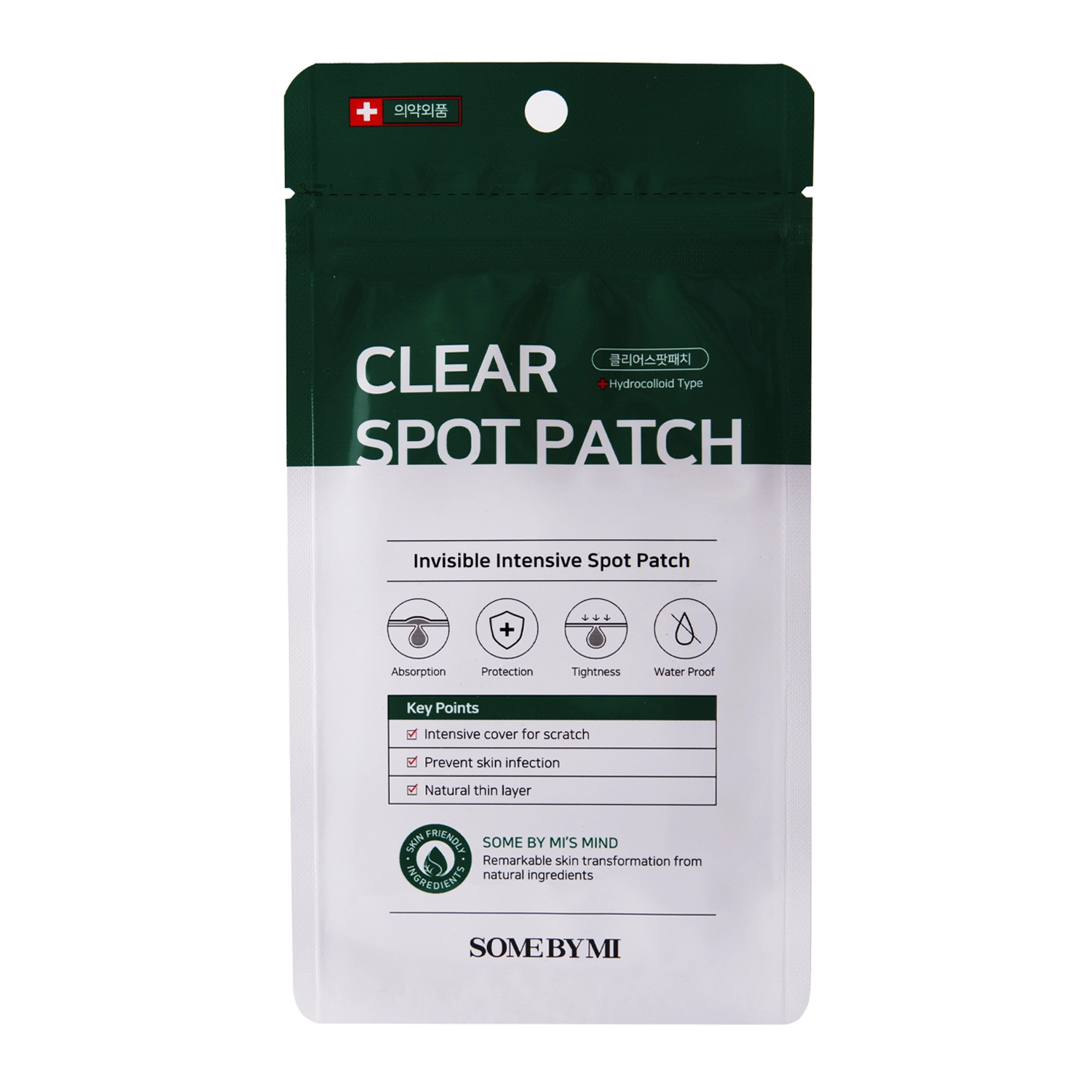 Embalagem do produto CLEAR SPOT PATCH da marca SOMEBYMI