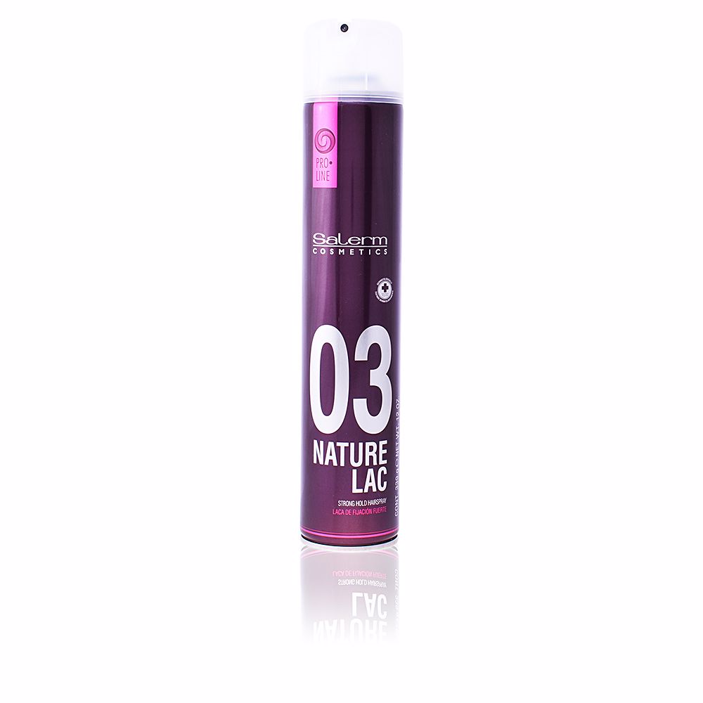 Frasco spray Salerm Cosmetic 03 Nature Lac roxo escuro com tampa branca