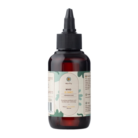 Frasco de plástico âmbar com rótulo da marca Ino-Try e tampa preta de ponto fino