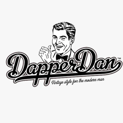 Logótipo Dapper Dan com homem vintage e texto